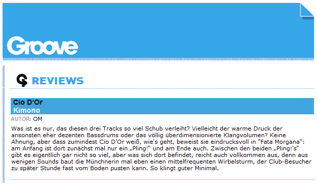 Review - groove.de